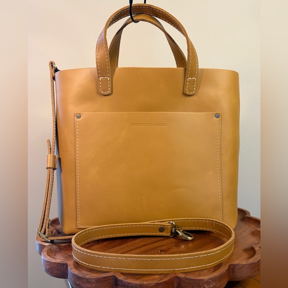 Portland Leather Handbags - Portland Leather Medium Crossbody Tote Mango NWT